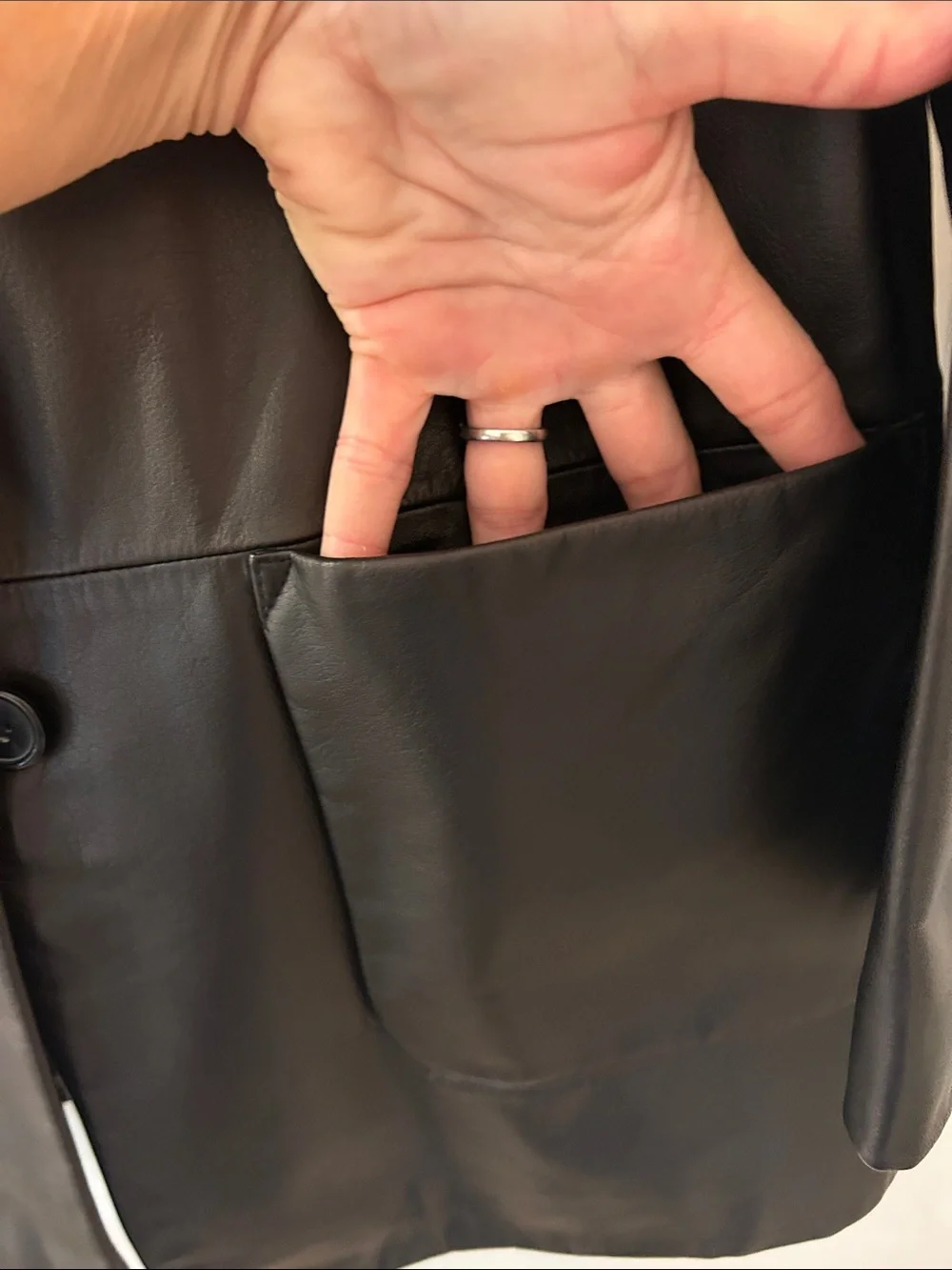 Preston & York Black Leather Blazer Jacket